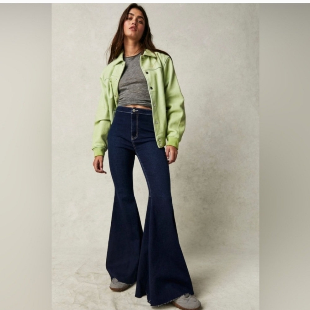 Free People Jeans Just Float On Flare High Waist Jeans Size 26